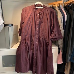 Zara burgundy tunic dress